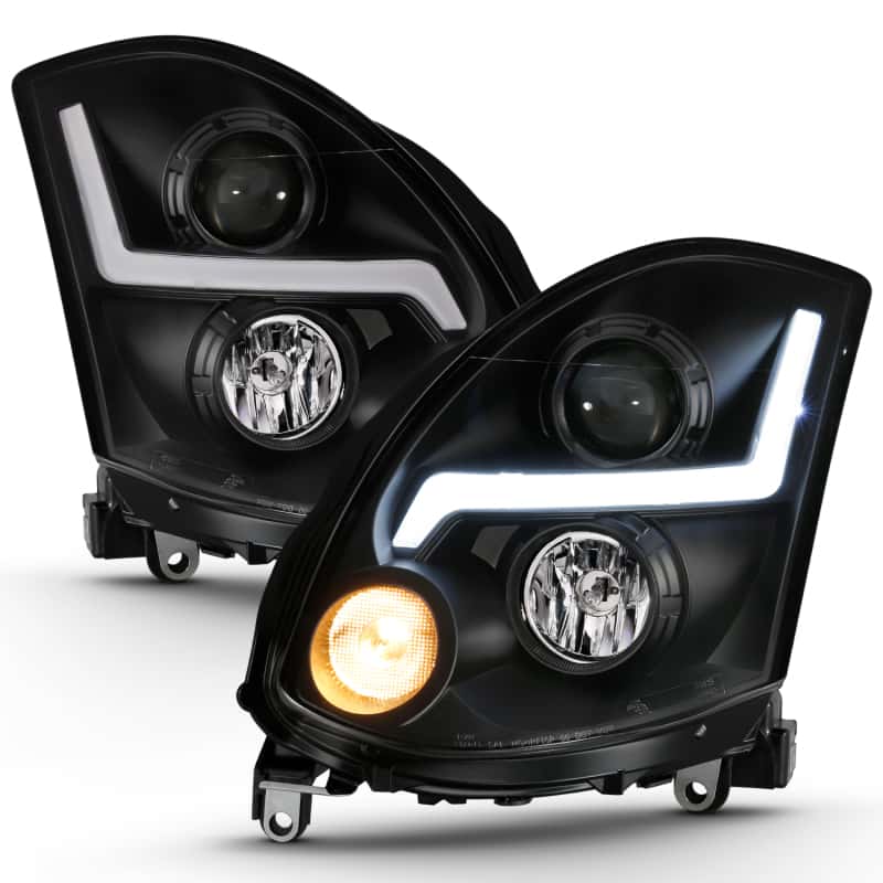 ANZO — ANZO 2003-2007 Infiniti G35 Projector Headlight Plank Style Black (HID Compatible, No HID Kit )
Head Light Set
HdLtSet - view 8