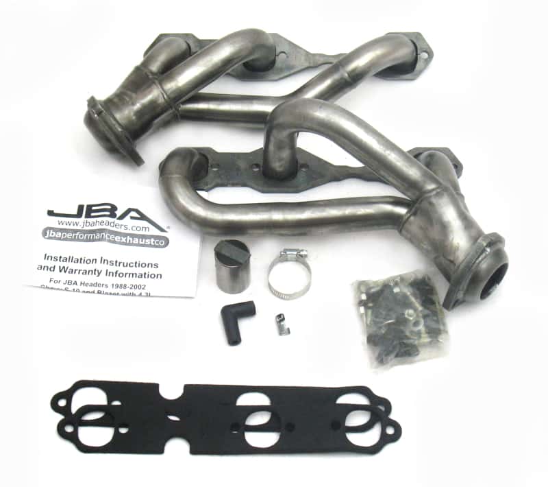 JBA — JBA 88-95& 02-03 GM S-Truck 4.3L V6 2WD 1-1/2in Primary Raw 409SS Cat4Ward Header
Exhaust Header - view 1