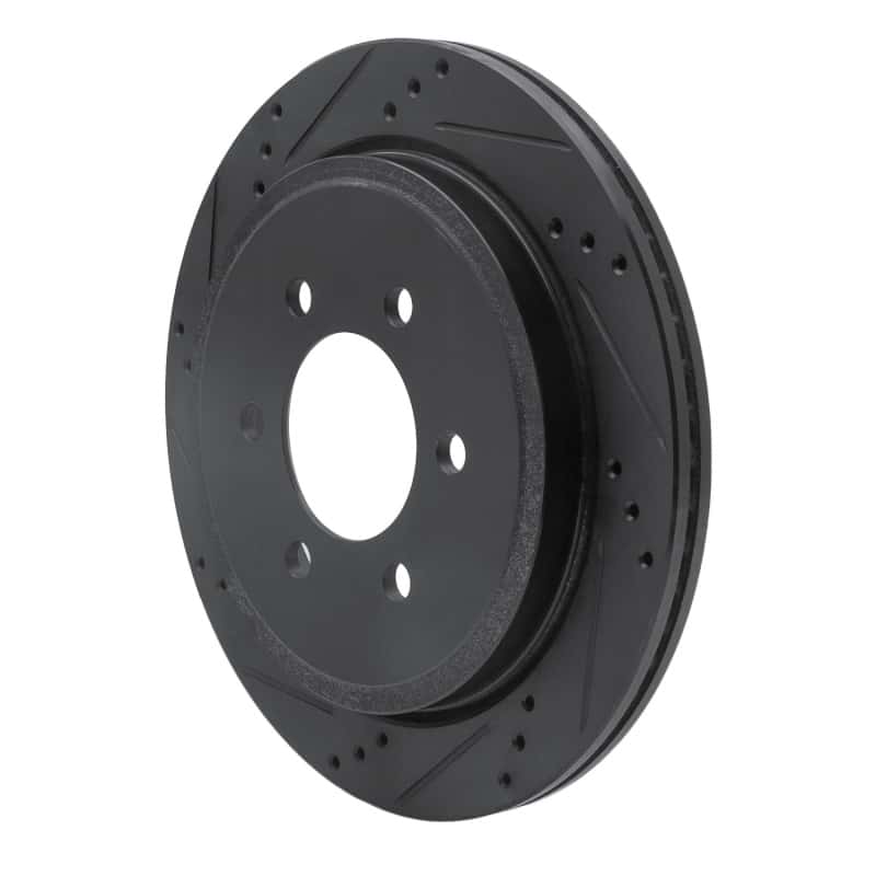 R1 Concepts — R1 02-06 Ford Expedition Rear Left Drilled & Slotted Black Brake Rotor
R1 Brake Rotor Drill - view 2