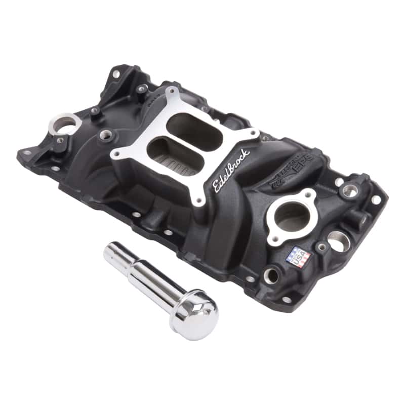 Edelbrock — Edelbrock Intake Manifold Perf Eps SBC w/ Oil Fill Tube and Breather Black
MANIFOLD - view 2