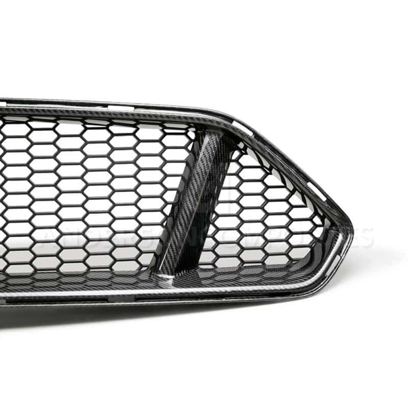 Anderson Composites — Anderson Composites 2018 Ford Mustang Type-GT Carbon Fiber Upper Grille - view 5