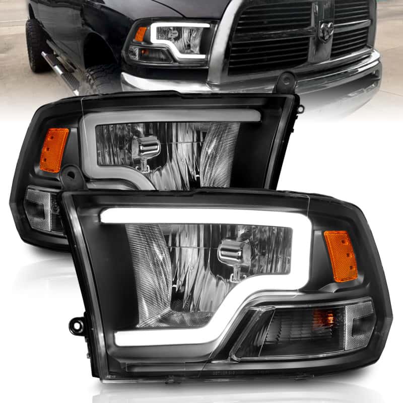 ANZO — ANZO 2009-2018 Dodge Ram 1500 Crystal Headlights w/ Light Bar Black Housing
Head Light Set
HdLtSet - view 1