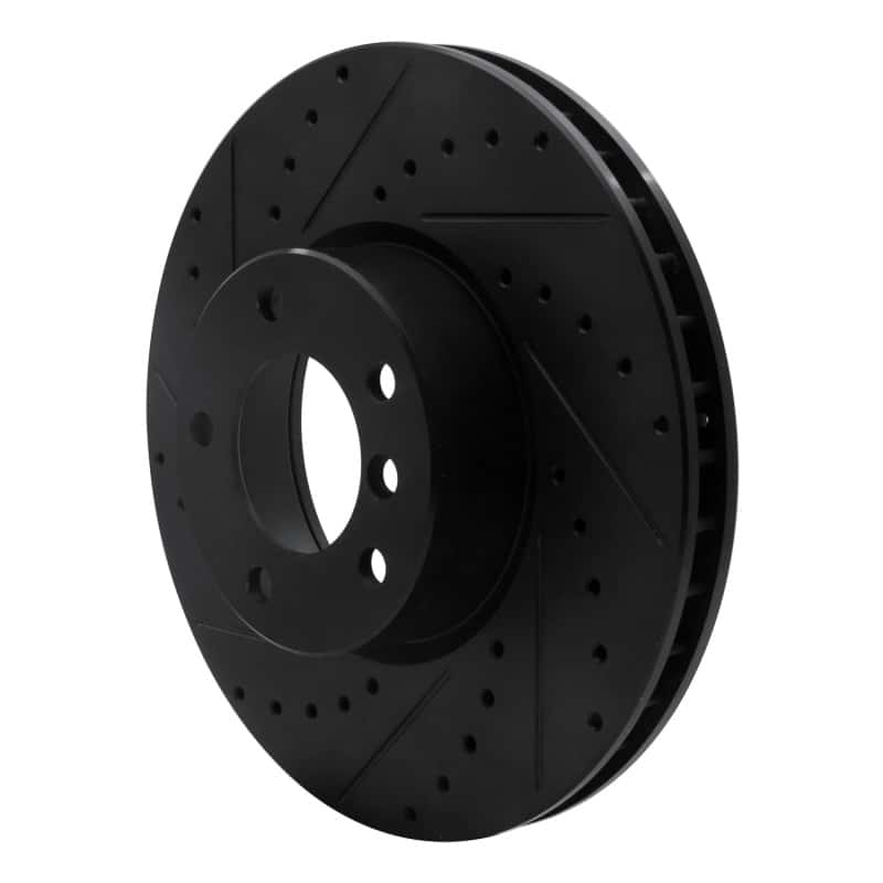 R1 Concepts — R1 00-03 BMW 540I Front Left Drilled & Slotted Black Brake Rotor
R1 Brake Rotor Drill - view 2