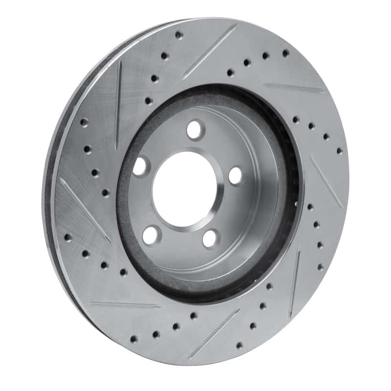 R1 Concepts — R1 2005-2023 Chrysler 300 Front Right Drilled & Slotted Silver Brake Rotor
R1 Brake Rotor Drill - view 4