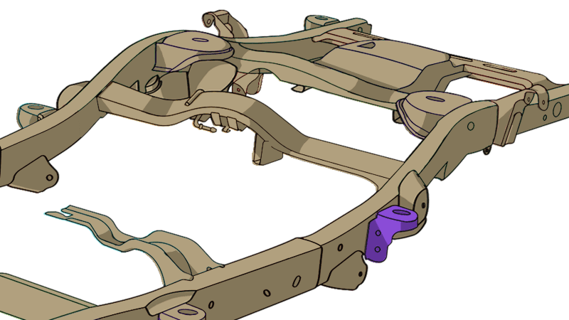 RustBuster — Rust Buster Avalanche/Suburban/Yukon Center Rear Body Frame Mount - view 2