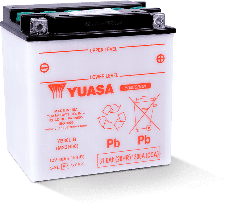 Yuasa Battery — Yuasa YB30L-B Yumicron CX 12-Volt Battery - view 2
