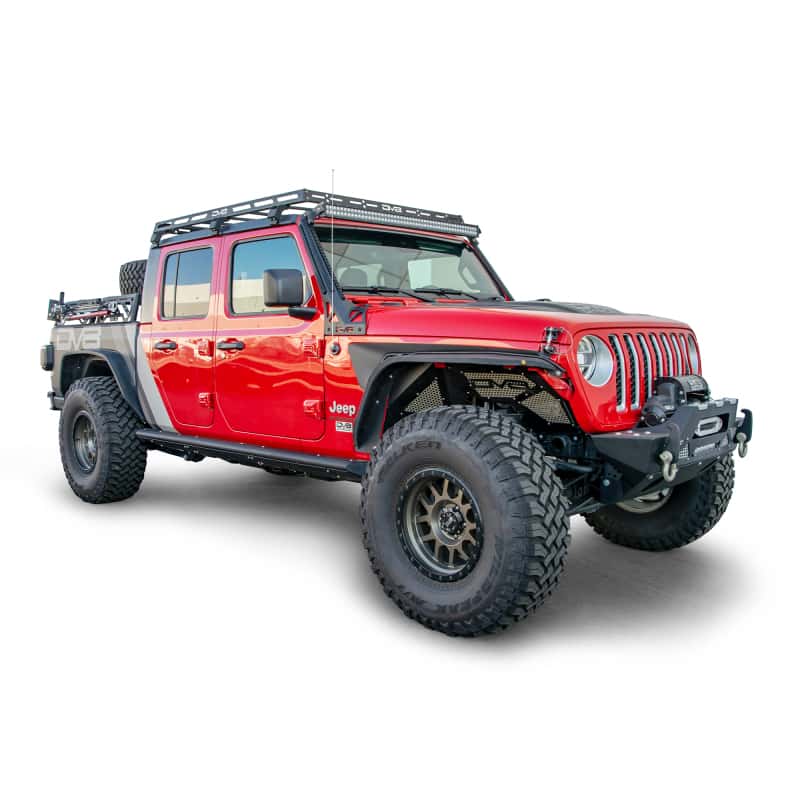DV8 Offroad — DV8 Offroad 07-18 Jeep Wrangler JK 4 DR / JL 2 DR & JT / 18+ Gladiator Roof Rack - view 6