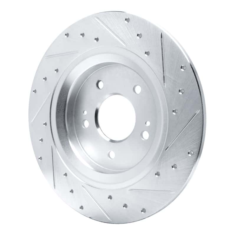 R1 Concepts — R1 21-25 Hyundai SANTA FE Rear Left Drilled & Slotted Silver Brake Rotor
Disc Brake Rotor - view 4