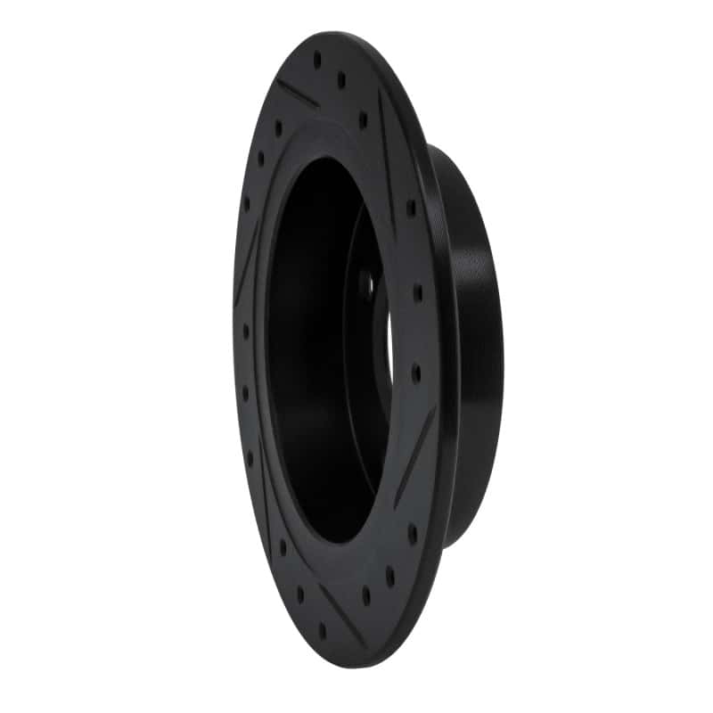 R1 Concepts — R1 91-06 Nissan NX Rear Left Drilled & Slotted Black Brake Rotor
R1 Brake Rotor Drill - view 4
