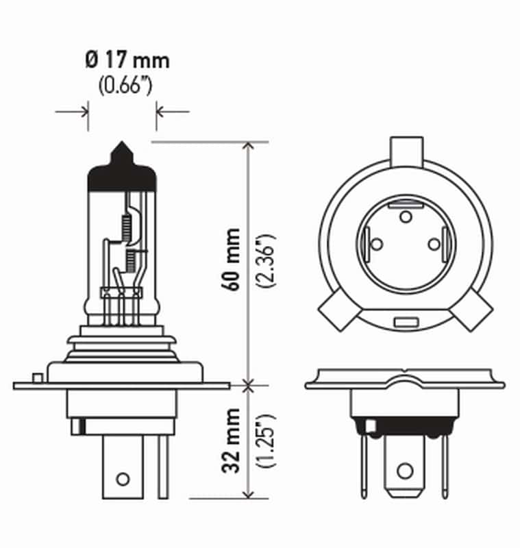 Hella — Hella Bulb 9003/Hb2 12V 60/55W P43T T46 Sb
9003SB Halogen Bulb - view 8