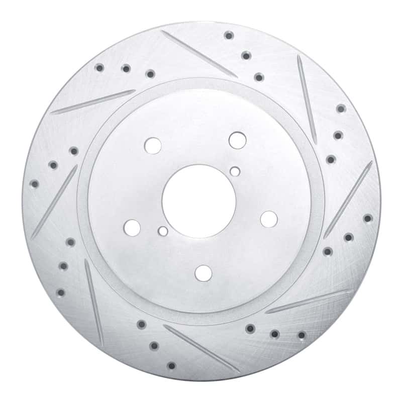 R1 Concepts — R1 2015-2025 Subaru WRX Rear Right Drilled & Slotted Silver Brake Rotor
R1 Brake Rotor Drill - view 1