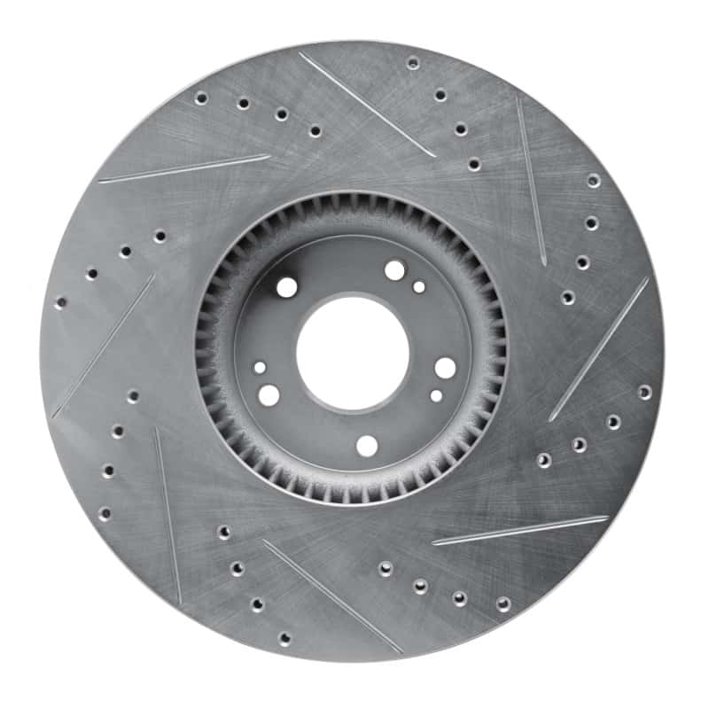 R1 Concepts — R1 12-17 Genesis G80 Front Left Drilled & Slotted Silver Brake Rotor
R1 Brake Rotor Drill - view 5