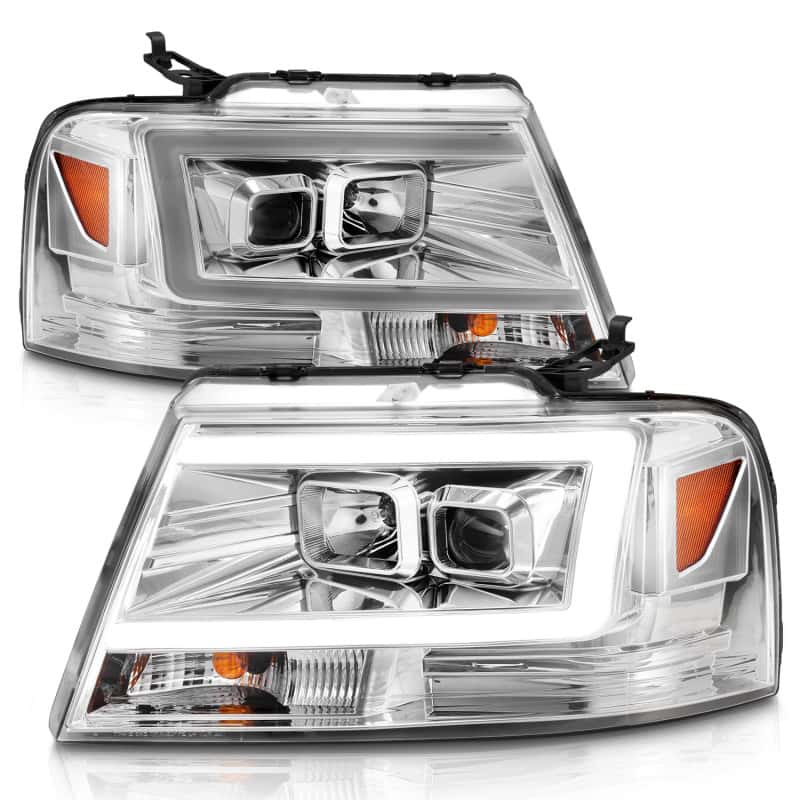ANZO — ANZO 2004-2008 Ford  F-150 Projector Headlights w/ Light Bar Chrome Housing
Head Light Set
HdLtSet - view 8