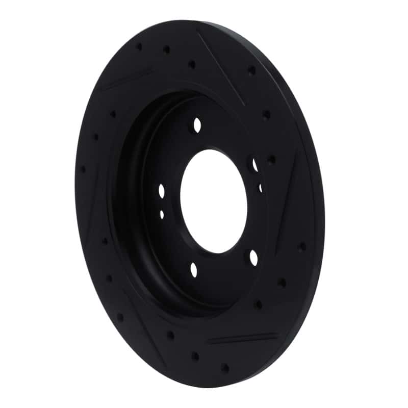 R1 Concepts — R1 17-25 Hyundai Elantra GT Rear Left Drilled & Slotted Black Brake Rotor
R1 Brake Rotor Drill - view 4