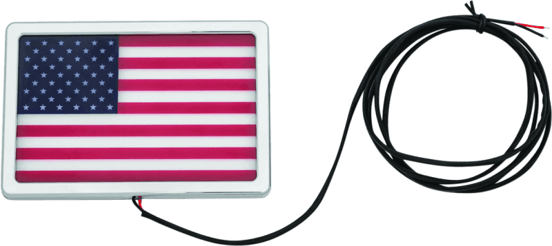 Kuryakyn — Kuryakyn Freedom Flag LED 4in X 6in Chrome - view 1