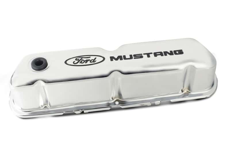 Ford Racing — Ford Racing Ford Mustang Logo Stamped Steel Chrome Valve Covers
Valve Cover Set - view 4