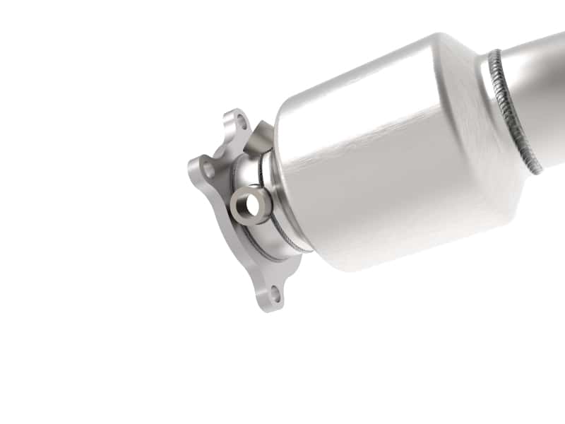 aFe — aFe 09-16 Audi A4/A5 (B8) L4-2.0L (t) Twisted Steel 3in. Downpipe - 304 Stainless w/ Cat
Stainless Downpipe - view 2