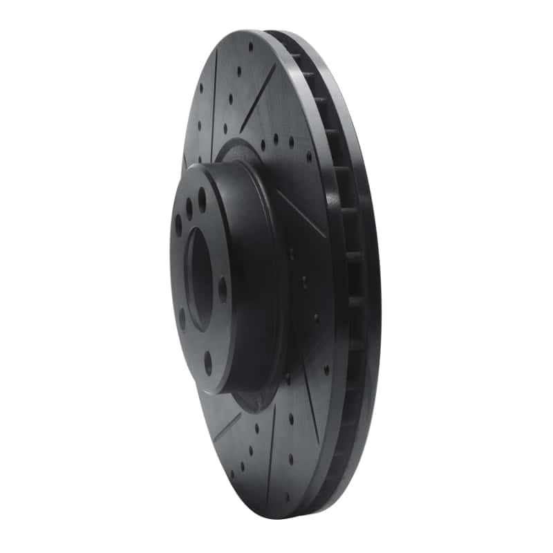 R1 Concepts — R1 07-18 BMW X5 Front Left Drilled & Slotted Black Brake Rotor
R1 Brake Rotor Drill - view 2