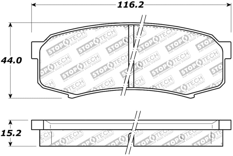 Stoptech — StopTech Street Brake Pads - Rear
Brake Pads W/Hrdwr - view 6