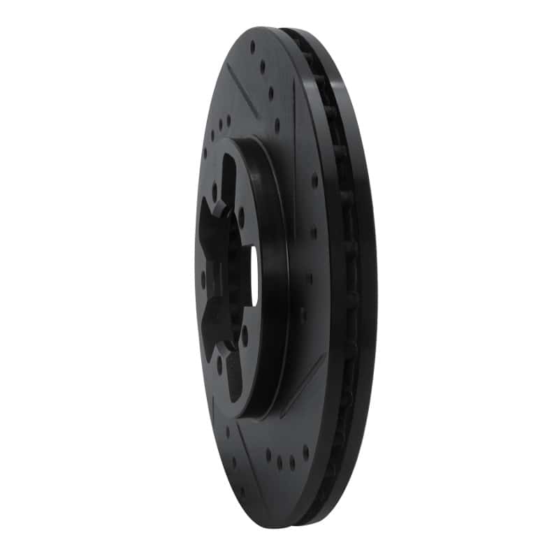 R1 Concepts — R1 1984-1989 Nissan 300ZX Front Right Drilled & Slotted Black Brake Rotor
R1 Brake Rotor Drill - view 2