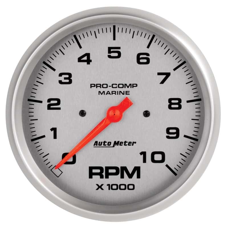 AutoMeter — Autometer Marine Silver Ultra-Lite 5in 10K RPM In-Dash Tachometer Gauge
GA 5" TACH 10KRPM MS - view 1