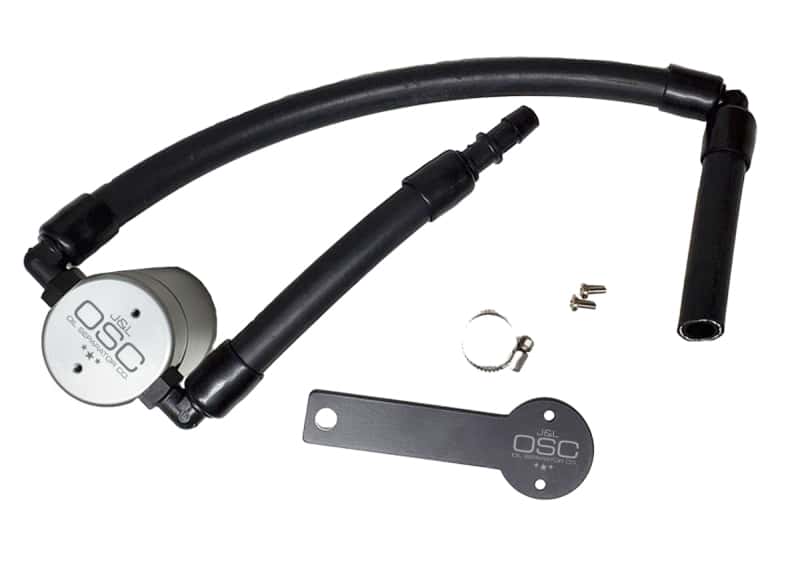 J&L — J&L 18-22 Kia Stinger GT 3.3TT Passenger Side Oil Separator 3.0 - Clear Anodized
Oil Separator - view 1
