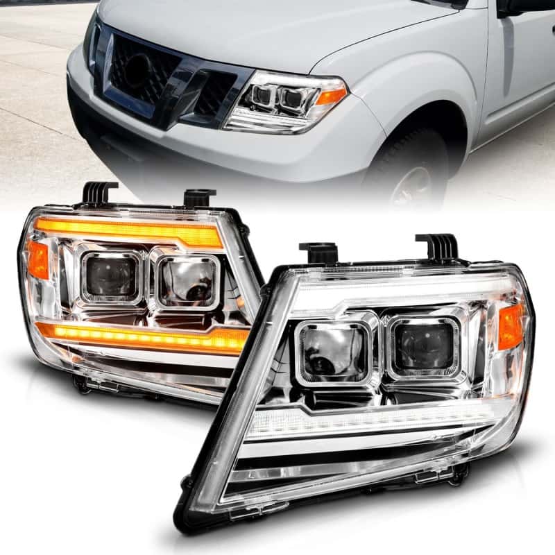 ANZO — ANZO 09-20 Nissan Frontier Chrome Projector Plank Style DRL w/ Switchback & Sequential LED DRL
Head Light Set
HdLtSet - view 1