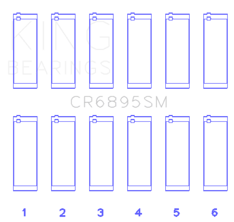 King Engine Bearings — King Engine Bearings Ford Ecoboost 3.5L V6 (Size +0.75mm) Connecting Rod Bearing Set
Engine Bearing - view 1