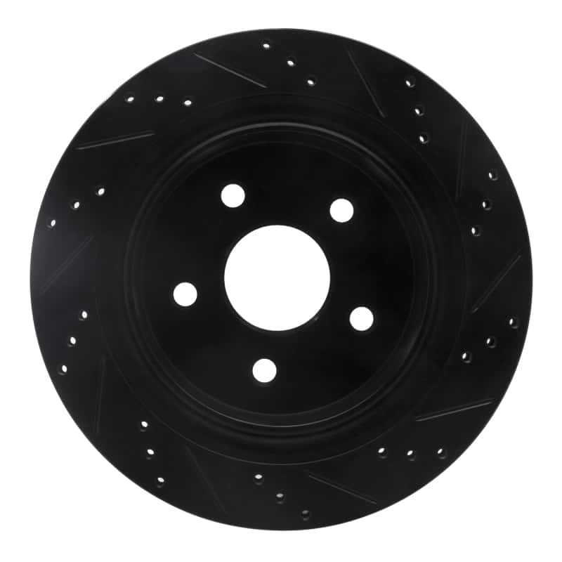 R1 Concepts — R1 02-24 Chrysler ASPEN Rear Left Drilled & Slotted Black Brake Rotor
R1 Brake Rotor Drill - view 5