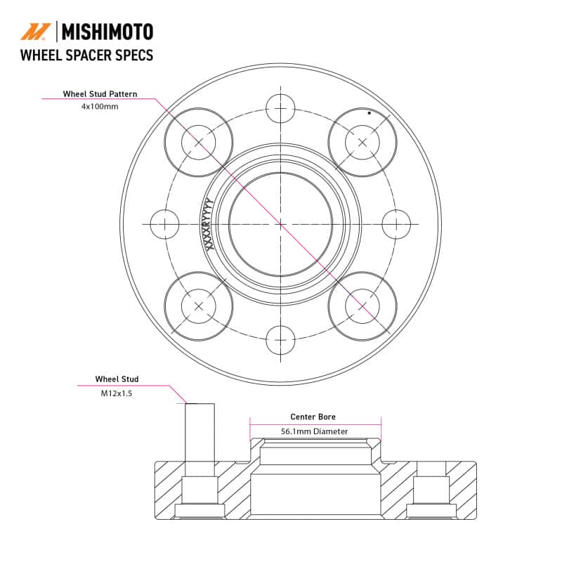 Mishimoto — Mishimoto Wheel Spacers - 5x114.3 - 66.1 - 15 - M12 - Black
Wheel Spacers - view 6