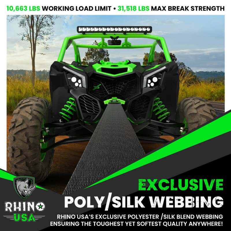 Rhino USA — Rhino USA Recovery Tow Strap 3Inx30Ft (Black)
Tow Strap - view 5