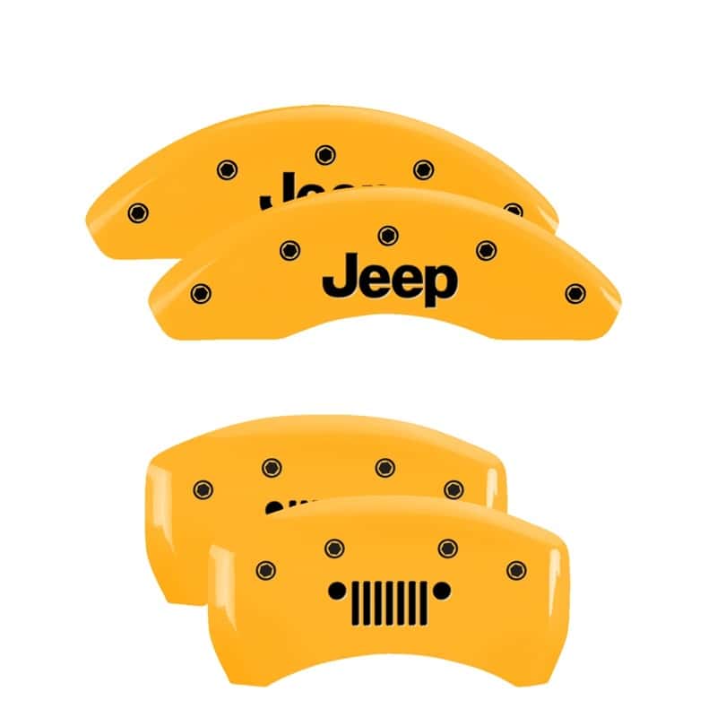 MGP — MGP 4 Caliper Covers Engraved Front JEEP Engraved Rear JEEP Grill logo Yellow finish black ch
Caliper Covers - view 1