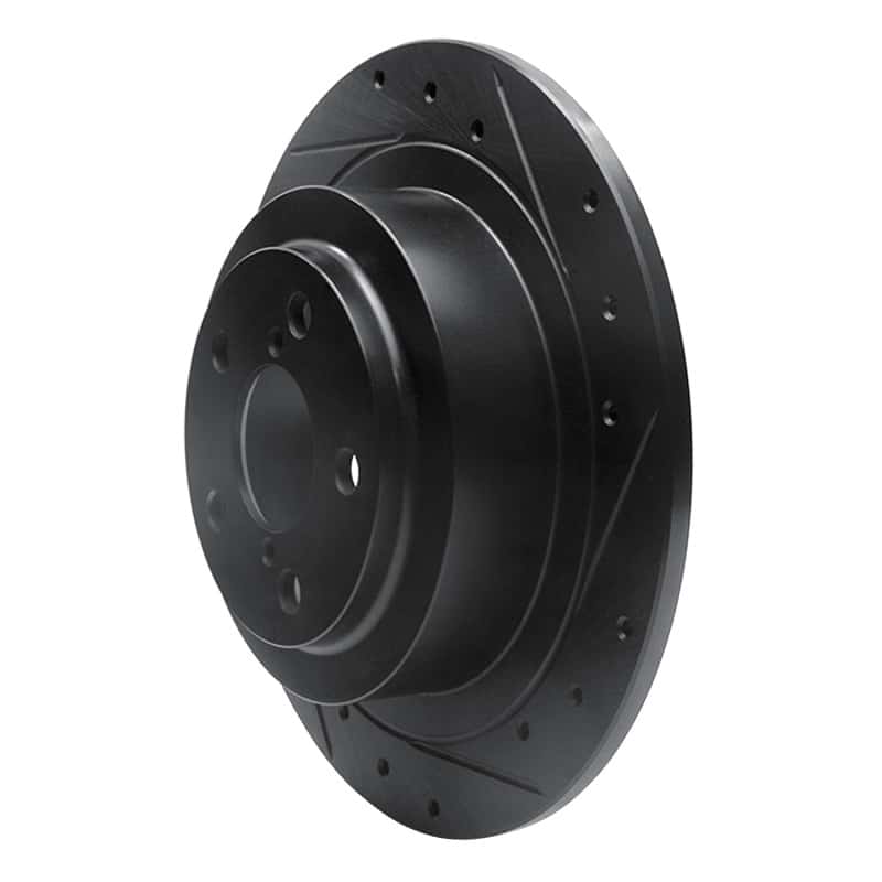 R1 Concepts — R1 00-06 Subaru BAJA Rear Right Drilled & Slotted Black Brake Rotor
R1 Brake Rotor Drill - view 2