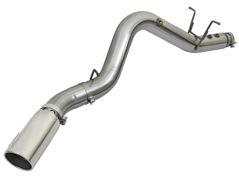 aFe — aFe LARGE BORE HD 5in 409-SS DPF-Back Exhaust w/Polished Tip 2017 GM Duramax V8-6.6L (td) L5P
DPF-Back Exhaust - view 2