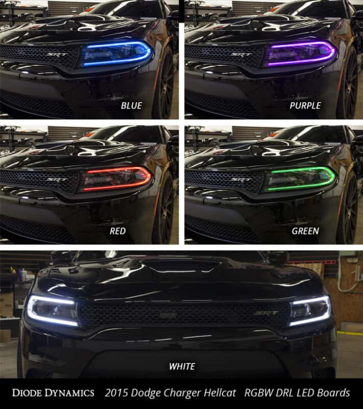 Diode Dynamics — Diode Dynamics 2015-2018 Dodge Charger RGBW DRL LED Boards - view 6