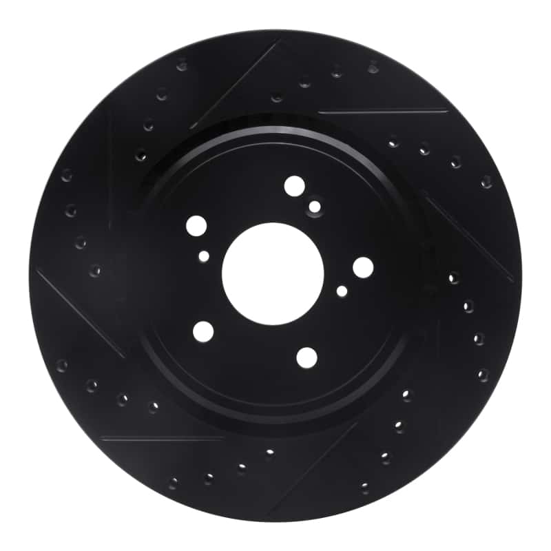 R1 Concepts — R1 14-20 Acura TLX Front Left Drilled & Slotted Black Brake Rotor
R1 Brake Rotor Drill - view 1