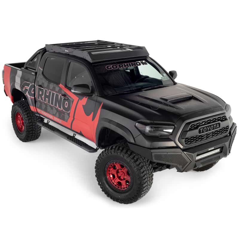 Go Rhino — Go Rhino 16-23 Toyota Tacoma DC Ceros Low Profile Roof Rack - Tex. Blk
Ceros Roof Rack - view 2