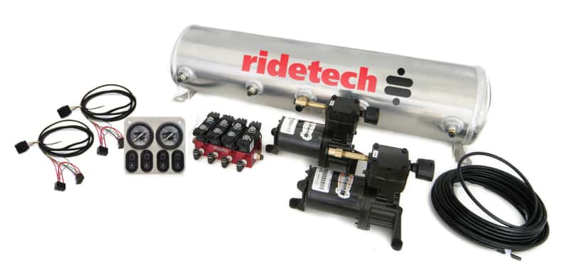Ridetech — Ridetech 5 Gallon 4-Way Analog Air Ride Compressor Leveling System
Comp Kit RidePro Ana - view 1