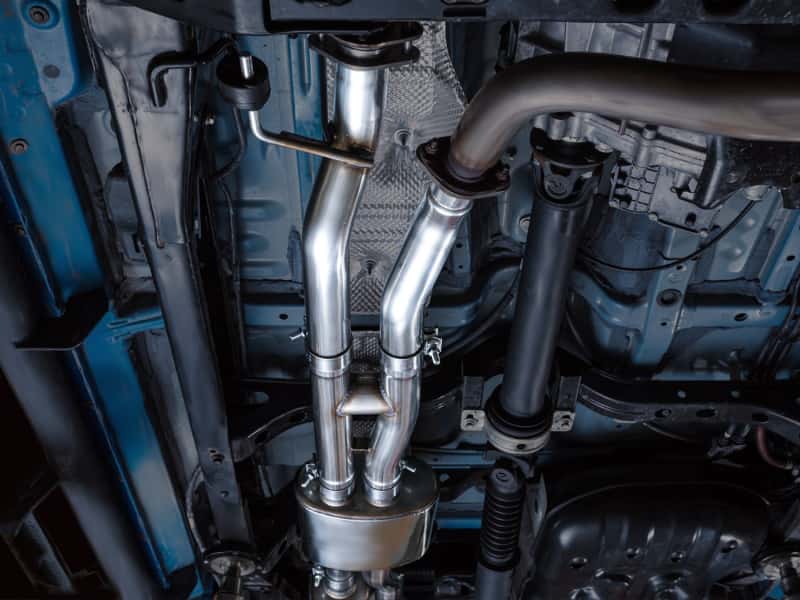 AWE Tuning — AWE 16-22 Toyota Tacoma 0FG Catback Exhaust w/ BashGuard - Dual Diamond Black Tips
0FG Catback - view 3