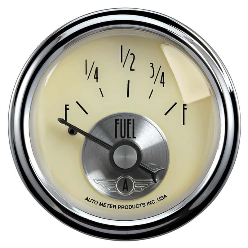 AutoMeter — AutoMeter Gauge Fuel Level 2-1/16in. 0 Ohm(e) to 90 Ohm(f) Elec Prestige Antique. Ivory
2-1/16" FUEL LEVEL, - view 2