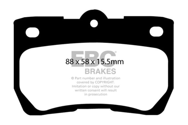 EBC — EBC 06-07 Lexus GS300 3.0 Ultimax2 Rear Brake Pads
Disc Brake Pad - view 1
