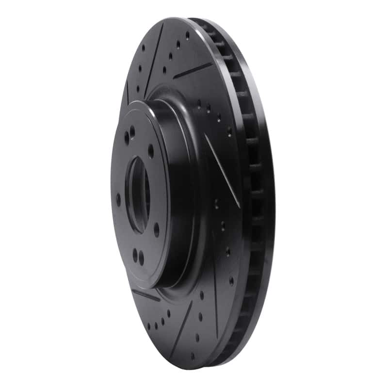 R1 Concepts — R1 18-23 Genesis G70 Front Left Drilled & Slotted Black Brake Rotor
R1 Brake Rotor Drill - view 2