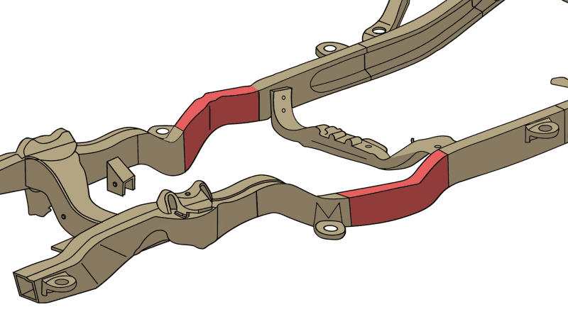 RustBuster — Rust Buster 1994-2004 Chevy S10 & GMC Sonoma Center ward Frame Repair Kit - Left - view 2