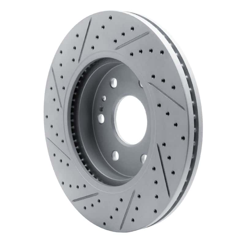 R1 Concepts — R1 19-26 Cadillac Escalade Front Right Drilled & Slotted Geo-Carbon Rotor - view 4