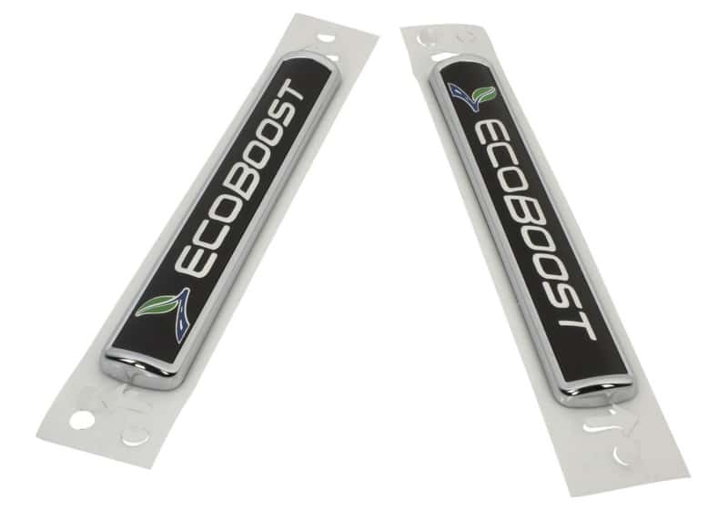 Ford Racing — Ford Racing Black/Silver EcoBoost Emblem 3-1/2in x 9/16in - Set of 2
Emblem - view 5