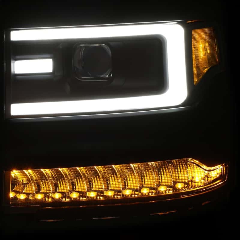 ANZO — ANZO 16+ Chevy Silverado 1500 Projector Headlights Plank Style Black w/Amber/Sequential Turn Signal
Head Light Set
HdLtSet - view 4