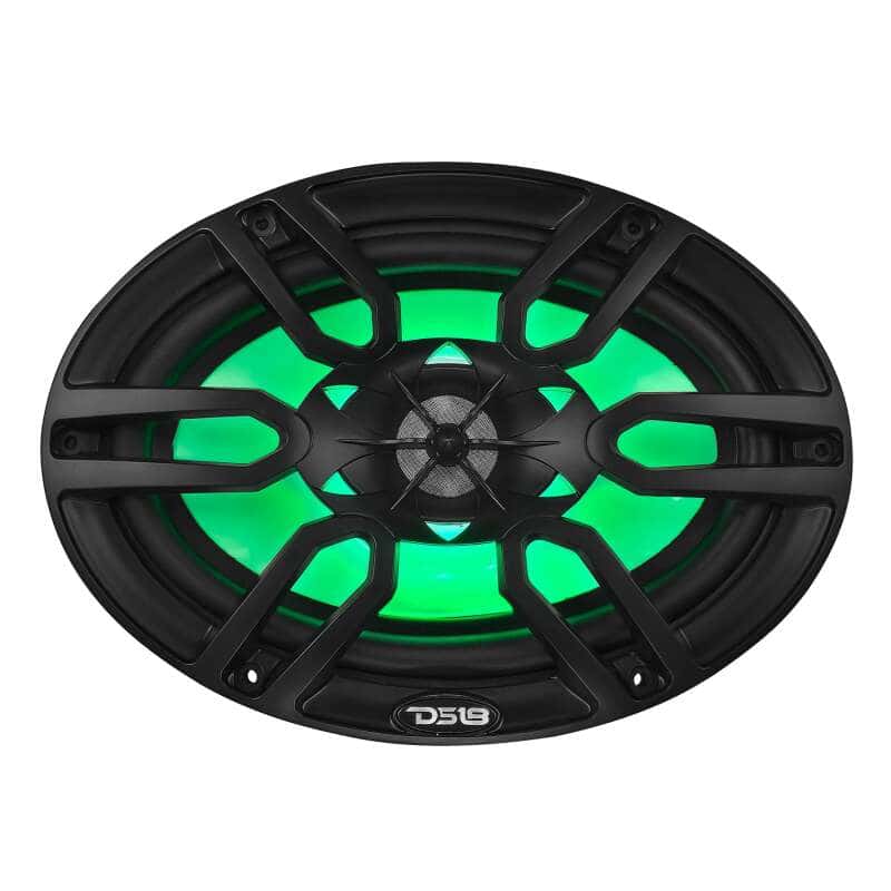 DS18 — DS18 NXL Series Coaxial Marine Speaker w RGB Lights 6x9in 2-Way 125 Watts RMS 4 ohm Black w Cover - view 4