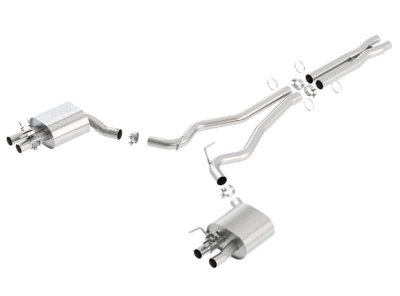 Borla — Borla 15-16 Ford Mustang Shelby GT350 5.2L ATAK Cat Back Exhaust (Uses Factory Valence)
Cat-Back System - view 2