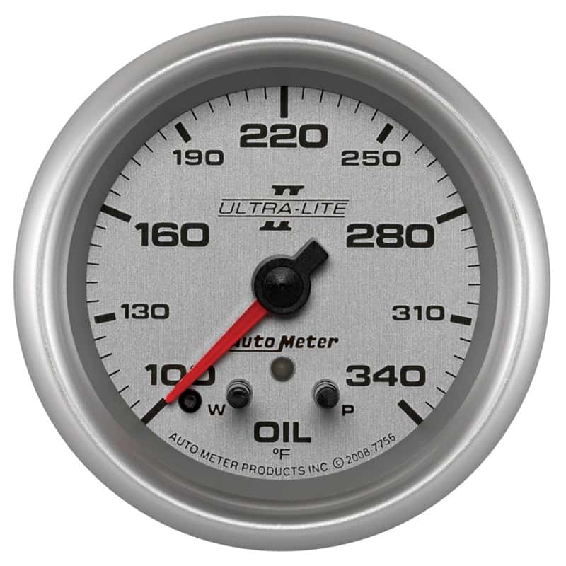 AutoMeter — Autometer Ultra-Lite II 2-5/8in 340 Deg F Stepper Motor w/ Peak & Warn Oil Temp Gauge
2-5/8" OIL TEMP, 100 - view 1