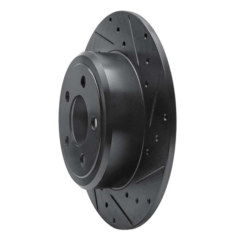 R1 Concepts — R1 05-23 Chrysler 300 Rear Right Drilled & Slotted Black Brake Rotor
R1 Brake Rotor Drill - view 2